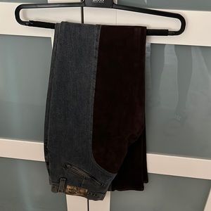 Cavalli Suede/Jean bell bottoms.